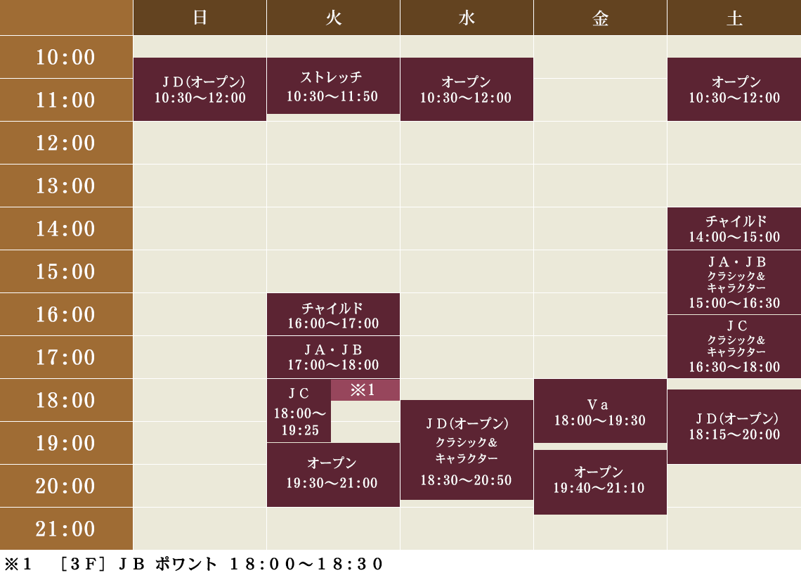 タイムテーブル